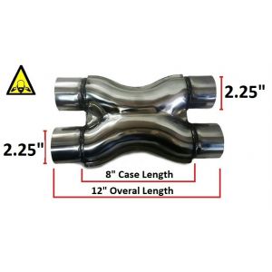 UNIVERSAL STAINLESS STEEL  EXHAUST X PIPE / X-PIPE  2.25"  2-1/4