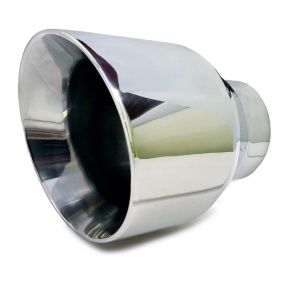 Stainless Steel Dual Wall Round Universal exhaust tip 2.5"