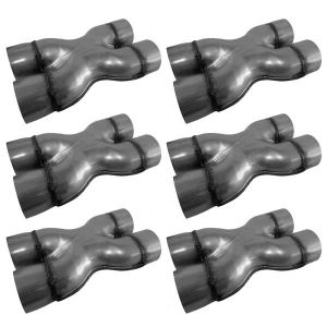 pack of six 3 inch crossover stamped exhaust X-pipe