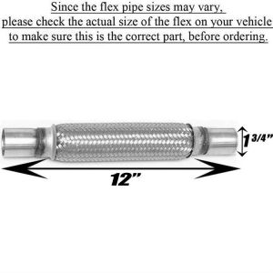 Universal Flex pipe  1.75" Inlet / 12.00"long