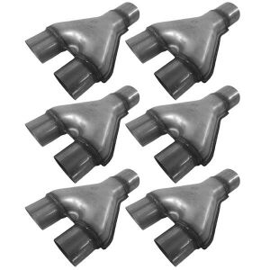 six (6) stainless steel exhaust universal Ypipe 2.25" inlet / outlet